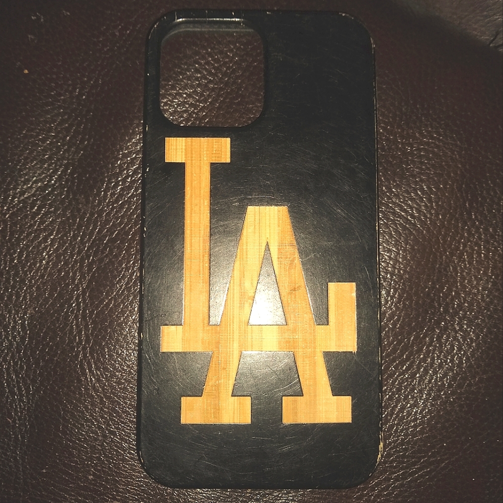 "LA" Wooden/Brown Iphone 13 max Case